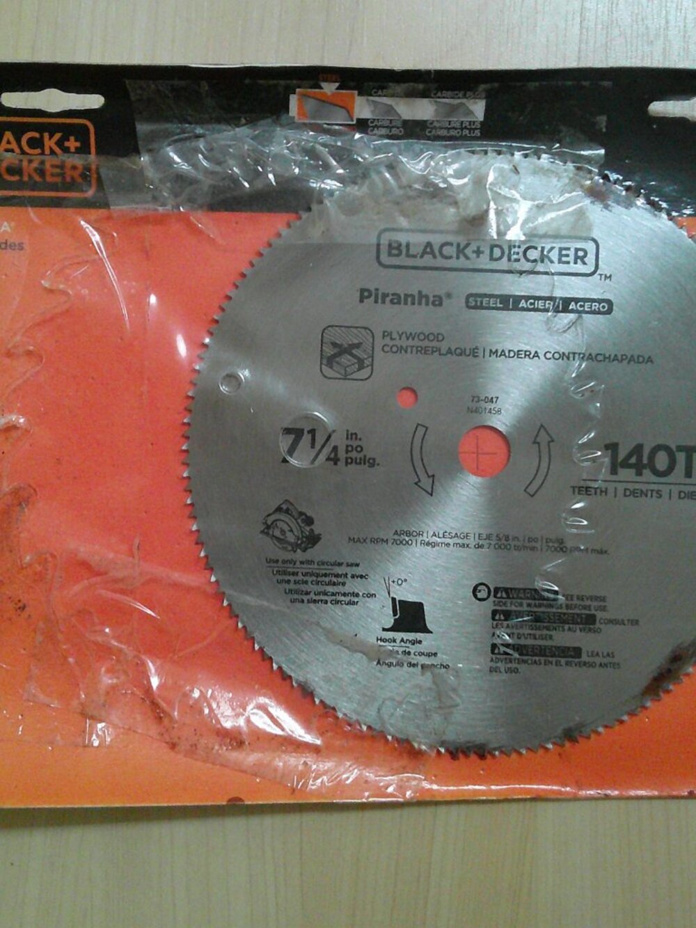 Black And Decker Saw Blade 140T 7 1/4 Just 1 Blade Only
